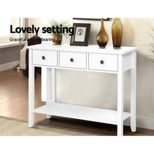 Load image into Gallery viewer, Artiss Console Table 3 Drawers 100CM White Chole
