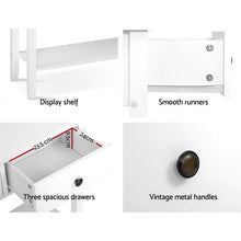 Load image into Gallery viewer, Artiss Console Table 3 Drawers 100CM White Chole
