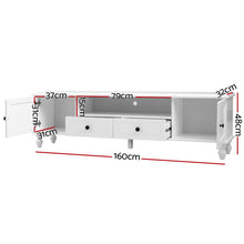 Load image into Gallery viewer, Artiss TV Cabinet Entertainment Unit 160cm White Kubi
