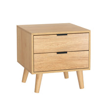Load image into Gallery viewer, Artiss Bedside Table 2 Drawers - Pine
