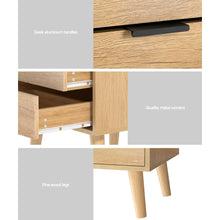 Load image into Gallery viewer, Artiss Bedside Table 2 Drawers - Pine
