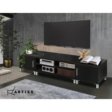 Load image into Gallery viewer, Artiss TV Cabinet Entertainment Unit 190cm Black Danson
