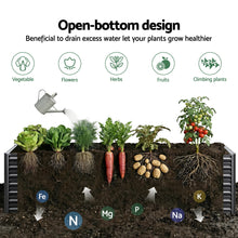 Load image into Gallery viewer, Green Fingers 2-in-1 Raised Garden Bed Kit 45cm Professional Depth Ergonomic 240cm Large Metal Planter Box | Easier Access Veggie Patch | Rust-Proof Galvanised Steel with Safe Rounded Corners &amp; Gloves
