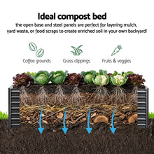 Load image into Gallery viewer, Green Fingers 2-in-1 Raised Garden Bed Kit 45cm Professional Depth Ergonomic 240cm Large Metal Planter Box | Easier Access Veggie Patch | Rust-Proof Galvanised Steel with Safe Rounded Corners &amp; Gloves
