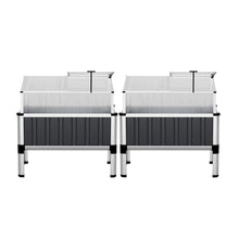 Load image into Gallery viewer, Green Fingers Raised Garden Bed x2 80x49x74cm Greenhouse Planter Box Galvanised Herb
