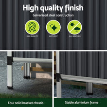 Load image into Gallery viewer, Green Fingers Raised Garden Bed x2 80x49x74cm Greenhouse Planter Box Galvanised Herb
