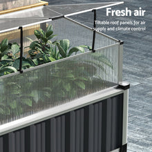 Load image into Gallery viewer, Green Fingers Raised Garden Bed x2 80x49x74cm Greenhouse Planter Box Galvanised Herb
