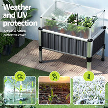 Load image into Gallery viewer, Green Fingers Raised Garden Bed x2 80x49x74cm Greenhouse Planter Box Galvanised Herb
