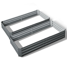Load image into Gallery viewer, Green Fingers 2x Garden Bed 210x90cm Planter Box Raised Container Galvanised Herb
