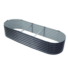 Load image into Gallery viewer, Green Fingers Garden Bed 240X80X42cm Oval Planter Box Raised Container Galvanised
