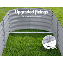 Load image into Gallery viewer, Green Fingers Garden Bed 240X80X42cm Oval Planter Box Raised Container Galvanised
