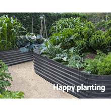 Load image into Gallery viewer, Green Fingers Garden Bed 240X80X42cm Oval Planter Box Raised Container Galvanised
