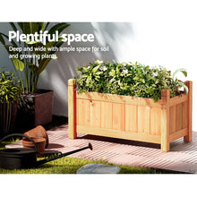Load image into Gallery viewer, Green Fingers Garden Bed 60x30x33cm Wooden Planter Box Raised Container Growing
