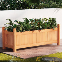 Load image into Gallery viewer, Green Fingers Garden Bed 90x30x33cm Wooden Planter Box Raised Container Growing
