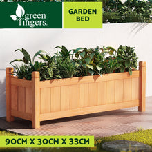 Load image into Gallery viewer, Green Fingers Garden Bed 90x30x33cm Wooden Planter Box Raised Container Growing
