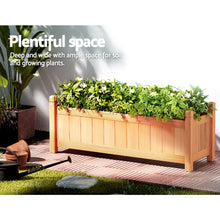 Load image into Gallery viewer, Green Fingers Garden Bed 90x30x33cm Wooden Planter Box Raised Container Growing
