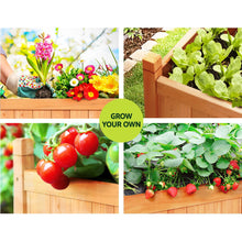 Load image into Gallery viewer, 2x Green Fingers Raised Garden Bed 90x30x33cm Wooden Planter Box Raised Container Growing
