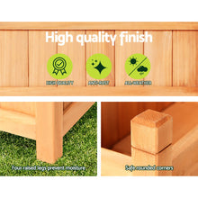 Load image into Gallery viewer, 2x Green Fingers Raised Garden Bed 90x30x33cm Wooden Planter Box Raised Container Growing
