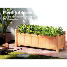 Load image into Gallery viewer, 2x Green Fingers Raised Garden Bed 90x30x33cm Wooden Planter Box Raised Container Growing
