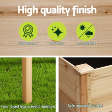 Load image into Gallery viewer, Green Fingers Garden Bed Elevated 120x60x80cm Wooden Planter Box Raised Container
