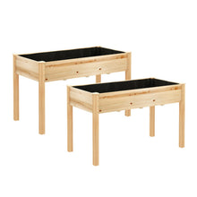 Load image into Gallery viewer, Green Fingers Raised Garden Bed 2x Elevated 120x60x80cm Wooden Planter Box Container
