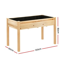 Load image into Gallery viewer, Green Fingers Raised Garden Bed 2x Elevated 120x60x80cm Wooden Planter Box Container
