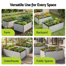 Load image into Gallery viewer, Green Fingers Raised Garden Bed 2 in 1 Modular Galvanised Planter Box Rust Resistant 240x80x60cm
