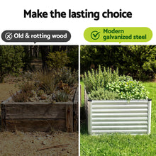 Load image into Gallery viewer, Green Fingers Raised Garden Bed 2 in 1 Modular Galvanised Planter Box Rust Resistant 240x80x60cm
