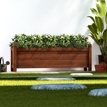 Load image into Gallery viewer, Green Fingers Garden Bed Wooden Planter Box Raised Container Growing 90x30x33cm Brown
