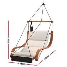 Load image into Gallery viewer, Gardeon Hammock Chair Wooden Hanging Indoor Outdoor Lounge Patio
