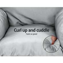 Load image into Gallery viewer, Gardeon Outdoor Egg Swing Chair Wicker Rope Furniture Pod Stand Cushion Grey
