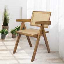 Load image into Gallery viewer, Levede 1x Dining Chair Solid Wood Rattan Natural-1975420497806102535
