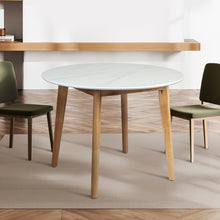 Load image into Gallery viewer, Levede Dining Table Round Rubberwood Base 100cm White 100 CM-1973194087016304647
