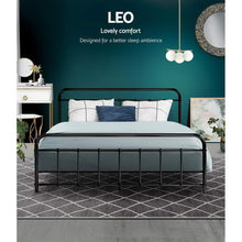 Load image into Gallery viewer, Artiss Bed Frame Metal Bed Frame LEO - Queen (Black) - The White Mall
