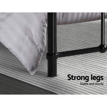 Load image into Gallery viewer, Artiss Bed Frame Metal Bed Frame LEO - Queen (Black) - The White Mall
