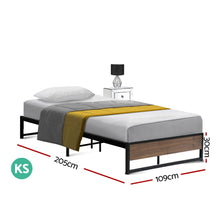 Load image into Gallery viewer, Artiss Bed Frame Metal Bed Frame Bed Base OSLO - King Single - The White Mall
