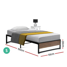 Load image into Gallery viewer, Artiss Bed Frame Metal Bed Frame Bed Base OSLO - Single - The White Mall
