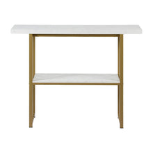 Load image into Gallery viewer, Artiss Console Table Marble Effect White&amp;Gold

