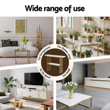 Load image into Gallery viewer, Artiss Console Table Marble Effect White&amp;Gold
