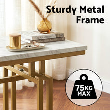 Load image into Gallery viewer, Artiss Console Table Hallway Entryway Table Marble Effect 110CM White &amp; Gold
