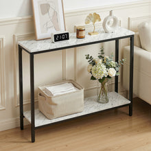 Load image into Gallery viewer, Artiss Console Table Entryway Hallway Display Desk Marble Effect White
