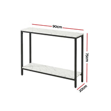 Load image into Gallery viewer, Artiss Console Table Entryway Hallway Display Desk Marble Effect White
