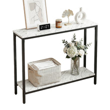 Load image into Gallery viewer, Artiss Console Table Entryway Hallway Display Desk Marble Effect White
