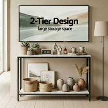 Load image into Gallery viewer, Artiss Console Table Entryway Hallway Display Desk Marble Effect White
