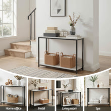 Load image into Gallery viewer, Artiss Console Table Entryway Hallway Display Desk Marble Effect White
