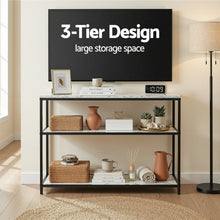 Load image into Gallery viewer, Artiss Console Table Marble Effect 3-Tier Sofa Entryway Side Table 90CM White
