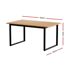 Load image into Gallery viewer, Artiss Dining Table 6 Seater Kitchen Cafe Rectangular Wooden Table 150CM
