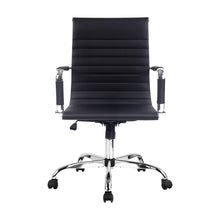 Load image into Gallery viewer, Artiss Office Chair Conference Chairs PU Leather Mid Back Black
