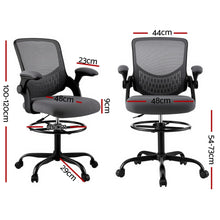 Load image into Gallery viewer, Artiss Office Chair Drafting Chairs Stool Computer Desk Studios Mesh Grey
