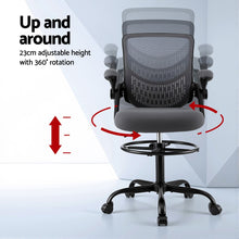Load image into Gallery viewer, Artiss Office Chair Drafting Chairs Stool Computer Desk Studios Mesh Grey
